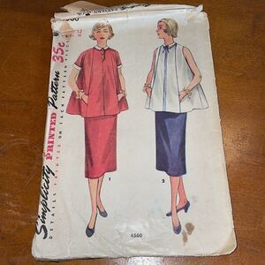 Vtg 1953 Simplicity maternity dress sewing pattern